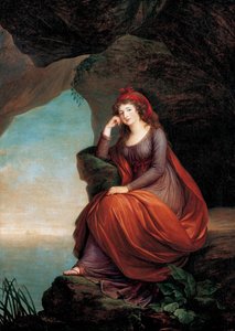 „Portret Marii Józefy Hermenegilde von Liechtenstein, księżniczki Esterhazy (1768-1845), w Ariane a Naxos” Obraz Marie Louise Elisabeth Vigee Lebrun (Vigee-Lebrun) (1755-1842) 1793 Muzeum Liechtensteinu Wiedeń Austria autorstwa Elisabeth Louise Vigee-Lebrun