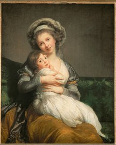 Vigee-Le Brun, autoportret i jej córka Julie ... autorstwa Elisabeth Louise Vigee-Lebrun