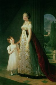 Maria Carolina Bonaparte (1782-1839) Królowa Neapolu z córką Laetitią Murat autorstwa Elisabeth Louise Vigee-Lebrun