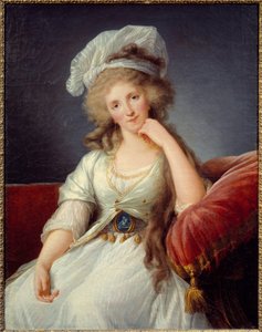 Portret księżnej Orleanu, Louise de Bourbon Penthievre (1753-1821), żony Ludwika Filipa II Józefa księcia Orleanu lub Filipa Egalite (1747-1793) Obraz autorstwa autorstwa Elisabeth Louise Vigee-Lebrun