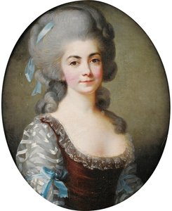 Portret śpiewaczki operowej Antoinette Saint-Huberty 1756-1812, ok. 1930 r. 1780 autorstwa Elisabeth Louise Vigee-Lebrun