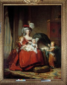Portrety Marii Antoniny (Maire-Antoinette) z Lorraine Habsbourg (1755-1793) królowej Francji i jej dzieci autorstwa Elisabeth Louise Vigee-Lebrun