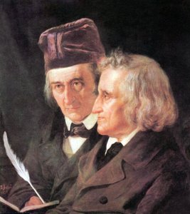 Bracia Grimm : Jacob (1785-1863) i Wilhelm (1786-1859) obraz Elisabeth Jerichau-Baumann