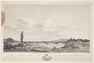 Widok na Pont de Neuilly (Widok na Pont de Neuilly w pobliżu Paryża) autorstwa Elise Saugrain