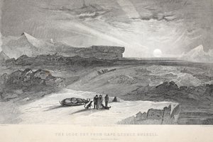 Wypatruj z Cape George Russell, ilustracja z „Drugiej wyprawy Grinnell w poszukiwaniu Sir Johna Franklina...”, 1856