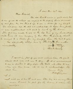 List Elizy Kennerly do Fredericka Saugraina, 24 grudnia 1841 r. autorstwa Eliza Kennerly