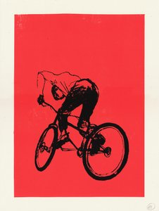 Chłopiec na motocyklu, 2012 (sitodruk) autorstwa Eliza Southwood