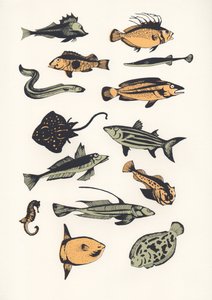Zwykła Ryba, 2015 (sitodruk) autorstwa Eliza Southwood
