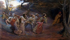 Pied Piper z Hamelin (media mieszane na papierze)
