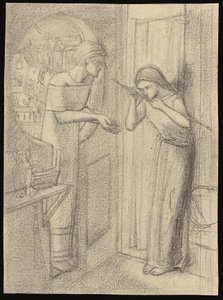 Urzędnik Saunders (ołówek na papierze) autorstwa Elizabeth Eleanor (1834-62) Siddal