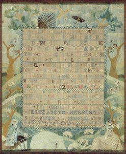 Sampler autorstwa Elizabeth Herbert