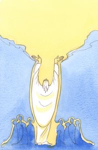 Ponieważ Jezus Chrystus jest Bogiem tak samo jak człowiekiem i jest obecny pośród nas na Mszy Świętej 2003 (w/c na papierze) autorstwa Elizabeth Wang