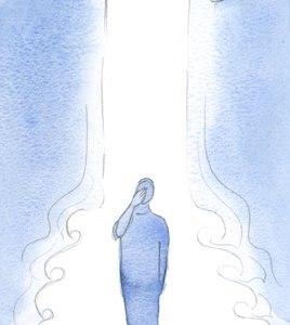 Przez znak krzyża i przyjęcie błogosławieństwa apostolskiego wylała się moc Boża wraz ze wzrostem łask i błogości., 2001 (w/c na papierze) autorstwa Elizabeth Wang