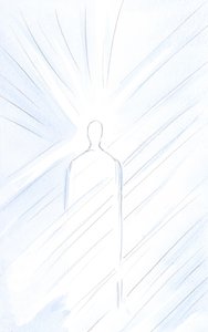 Chrystus, Prawdziwy Człowiek, przed tobą zmartwychwstał i żyje. Kontempluj tego samego Chrystusa, Boski Syn, majestatyczny, 2001 (w/c na papierze) autorstwa Elizabeth Wang