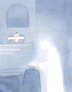 Chrystus podziwia nawet naszą słabą miłość do Niego. Powoduje, że rozpala się dalej w naszych sercach i rozlewa się na innych., 2001 (w/c na papierze) autorstwa Elizabeth Wang