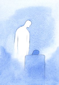 Chrystus powiedział, że On, Syn Maryi, jest jak Jego Matka w swoich czułych gestach i taktownym milczeniu, 2001 (w/c na papierze) autorstwa Elizabeth Wang