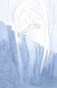 Chrystus posyła Swoich aniołów, aby ratowali dusze z ciemności i przybliżali je do Jego światła., 2001 (w/c na papierze) autorstwa Elizabeth Wang