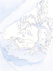 Obecność Chrystusa w duszy jest jak kwitnąca gałązka świeżego kwiatu, 2000 (w/c na papierze) autorstwa Elizabeth Wang