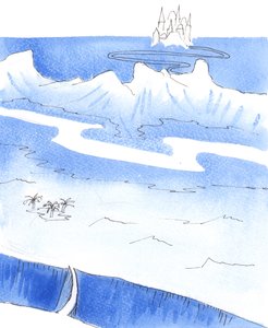 Każdy przyjaciel Chrystusa musi odbyć podróż, zanim dotrze do nieba, 2005 (akwarela na papierze) autorstwa Elizabeth Wang