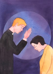 Wszyscy żyjący są kochani przez Chrystusa, naszego Boga, 2004 (w/c na papierze) autorstwa Elizabeth Wang