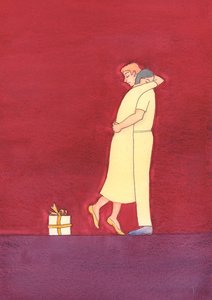 Bóg, który nas kocha, jest jak najwierniejszy kochanek, który olśniewa swoją ukochaną Swoimi darami, ale najgłębiej dotyka jej serca swoją słodyczą i delikatną troską, 2003 (w/c na papierze) autorstwa Elizabeth Wang
