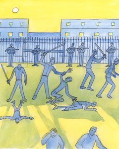 Rządy obrażają Boga, gdy nie chronią i nie pomagają swoim ludziom, 2004 (w/c na papierze) autorstwa Elizabeth Wang
