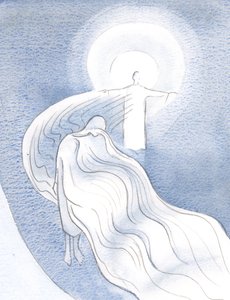 Jeśli dusza jest pokorna, łaska Chrystusa może przelać się przez tę duszę na innych, jak przez gazę, bez przeszkód., 2000 (w/c na papierze)