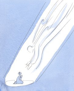 Jeśli modlimy się z wiarą, szczerością i ufnością dziecka, Bóg zawsze sięga do nas, nawet jeśli nie czujemy Jego obecności. , 2004 (w/c na papierze) autorstwa Elizabeth Wang