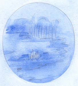 W sercu kogoś, kto naprawdę kocha Boga, małe słabości są jak „zabłocony obszar”, przez który wyłaniają się nowe pędy łaski, 2001 (w/c na papierze) autorstwa Elizabeth Wang