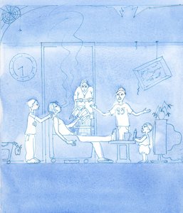 Jest Wolą Bożą, abyśmy wypełniali nasze obowiązki wobec najbliższej rodziny, 2002 (w/c na papierze) autorstwa Elizabeth Wang