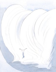 To miłość sprawiła, że Chrystus zstąpił do nas w delikatnym ciele, zrodzony z kobiety, 2001 (w/c na papierze) autorstwa Elizabeth Wang