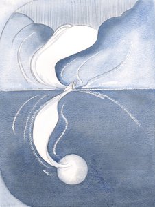 Jezus przyszedł od Najświętszej Dziewicy Matki Bożej, aby łaskę Bożą wylać na świat, 2000 (w/c na papierze) autorstwa Elizabeth Wang