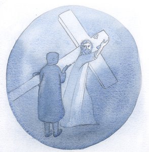 Jezus powiedział w mojej duszy: „Zrobiłem to dla ciebie” i pokazał mi ogrom cierpienia Poszedł z miłości do mnie, 2000 (w/c na papierze) autorstwa Elizabeth Wang