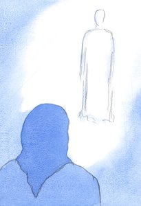 Światło i łaska mogą obficie wylać się na moją duszę, od Chrystusa, gdy energicznie walczę z pokusami, 2002 (w/c na papierze) autorstwa Elizabeth Wang