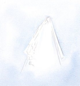 Łaskawość Maryi, jak dowiedziałem się, wynikała z jej milczenia, cierpienia i pragnienia pełnienia woli Bożej., 2001 (w/c na papierze) autorstwa Elizabeth Wang
