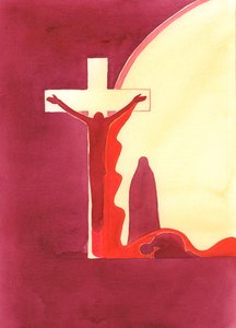 Tylko przez Krew Chrystusa moje grzechy zostały zmyte, 2000 (w/c na papierze) autorstwa Elizabeth Wang