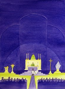 Nasze kościoły to święte miejsca konsekrowane do modlitwy i kultu, 2006 (w/c na papierze) autorstwa Elizabeth Wang