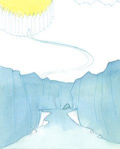 Od śmierci i zmartwychwstania Chrystusa ciemne „drzwi” śmierci nie straszą przyjaciół Chrystusa, 2003 (w/c na papierze) autorstwa Elizabeth Wang