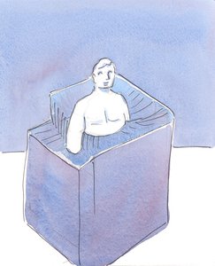 Niektórzy ludzie, którzy żyją w poważnym grzechu, rozmyślnie szukają przyjemności raniąc innych, zachowują się jak dzikie bestie lub raczej obłąkane zwierzęta, 2004 (w/c na papierze) autorstwa Elizabeth Wang