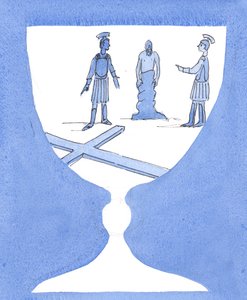 Przenajdroższa Krew uobecnia się na naszym ołtarzu, 2004 (w/c na papierze) autorstwa Elizabeth Wang