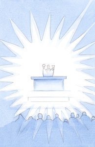 Im bliżej jestem Jezusa, tym bardziej prawdziwie jest Jego jedyna Ofiara uczyniona moją własną, 2000 (w/c na papierze) autorstwa Elizabeth Wang