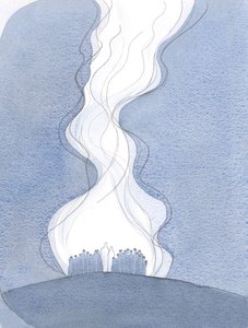 Modlitwa Kościoła, ofiarowana przez Jezusa i z Maryją, jest jak pępowina, która wznosi się do Ojca i łączy nas z Niebem., 2001 (w/c na papierze) autorstwa Elizabeth Wang