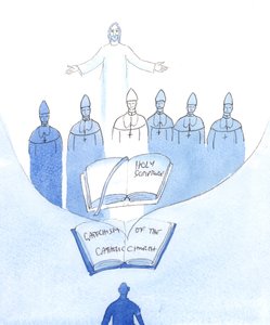 Nauki Pisma Świętego i dzisiejszego Kościoła są prawdziwe i godne zaufania, 2004 (akwarela na papierze) autorstwa Elizabeth Wang