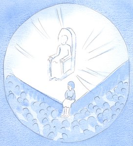 Ci, którzy zostali poproszeni przez Chrystusa, aby mówili o Nim innym, powinni mówić tak prosto jak dzieci, ufne w Jego pomoc, 2002 (w/c na papierze) autorstwa Elizabeth Wang