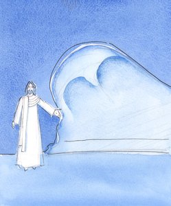 Chociaż słuszne jest, że podróżujemy do Lourdes, aby modlić się w Grocie i innych sanktuariach, Chrystus zaprasza nas do stworzenia „groty” z naszego własnego serca, 2004 (w/c na papierze) autorstwa Elizabeth Wang