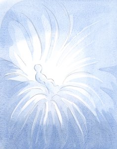 Przez chrzest Boskie Życie zostaje wlane do serca dziecka i rozprzestrzenia się na innych, 2001 (w/c na papierze) autorstwa Elizabeth Wang