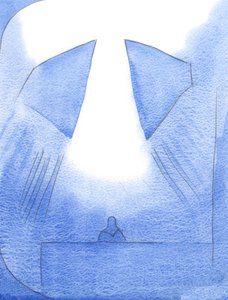 Przez zjednoczenie z Ojcem, przez Chrystusa, w Duchu i w ufnej modlitwie, to tak, jakby „drzwi” do Nieba zostały otwarte, 2002 (w/c na papierze) autorstwa Elizabeth Wang