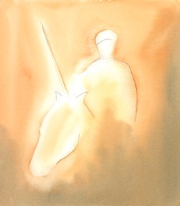Ktokolwiek chce ocenić wewnętrzny charakter i cel jakiejkolwiek grupy lub ruchu, świeckiego lub religijnego, powinien zbadać życie i postawy założyciela każdej grupy, 2004 (w/c na papierze) autorstwa Elizabeth Wang