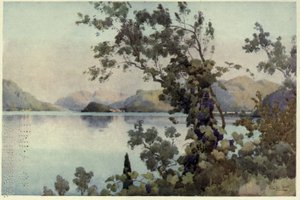 Wieczór, Lago di Como, ilustracja z „Włoskich jezior” Richarda Bagot autorstwa Ella Du Cane