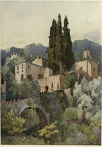 La Madonna della Pace, jezioro Como, ilustracja z „Włoskich jezior” Richarda Bagot
